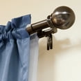 thumbnail image 4 of Lumino 1" and 5/8" Plated Oil Rubbed Bronze Classic Ball Adjustable Double Curtain Rod Set, 42"-120", 4 of 5