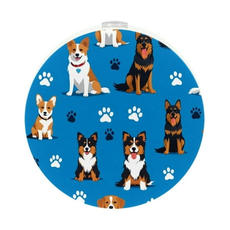 

Night Lights Plug Into Wall [2 Pack] Night Light for Kids LED Nightlight with Dusk to Dawn Sensor for Bathroom Decor Children Room Animal Cartoon Many Dogs