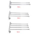 thumbnail image 4 of Soporte de pared de acero inoxidable, toallero abatible hacia afuera, 2/3/4 barras, brazo plegable, colgador giratorio, toallero, organizador de Juegos de accesorios de baño plata 345*135*43mm Kearding JJ25281-01B, 4 of 6