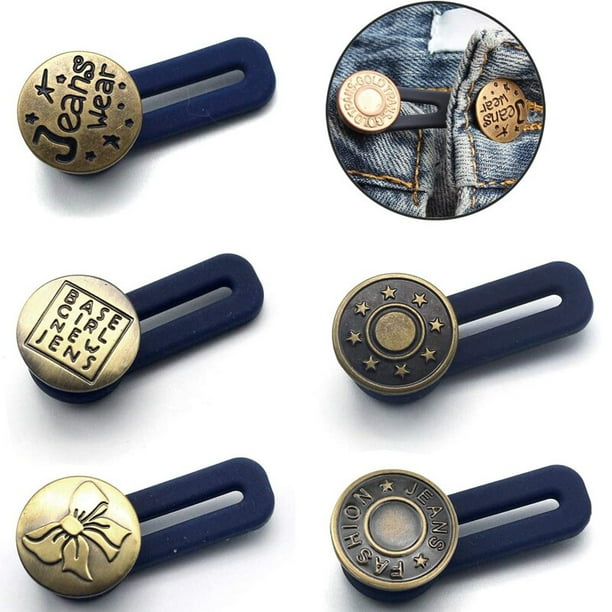 10 pièces bouton de taille en métal étendu pour pantalon jean