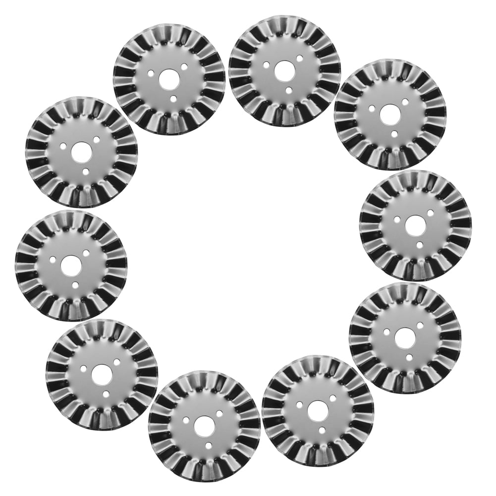 Pack of 10 SODIAL 45Mm Wave Rotary Blade Great Pinking Blade for Quilting,Scrap Booking,Leather,Vinyl Etc 