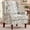 Blue Bird, variant on Peispie Modern Accent Chair with Retro Wood Legs, Comfy Upholstered Floral Design Single Sofa Chair, Floral Bird