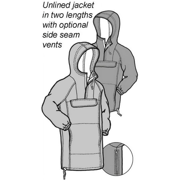 Men's Coast Range Anorak Jacket Coat #126 Sewing Pattern (Pattern Only) gp126