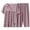 Pink, variant on Sakmal Pink Casual Pajamas Sets for Women Short Sleeve Comfy Graphic Pleated Lace Sleepwear Tops