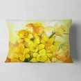 thumbnail image 2 of Designart Bouquet of Yellow Narcissus Flowers - Floral Throw Pillow - 12x20, 2 of 5