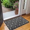 thumbnail image 2 of Black Daisy Flower White Blooms Pattern Door Rugs,Washable Non Slip Door Mats Indoor,Decorative Door Mats,Entry Mat Indoor for Entrance,Bedroom,Kitchen,Bathroom,30"x17", 2 of 6