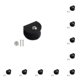 thumbnail image 1 of Soporte de Pared Cateissary Antideslizante 10 Piezas Dispositivo de Elevación de Vidrio Semicírculo Negro S, 1 of 6