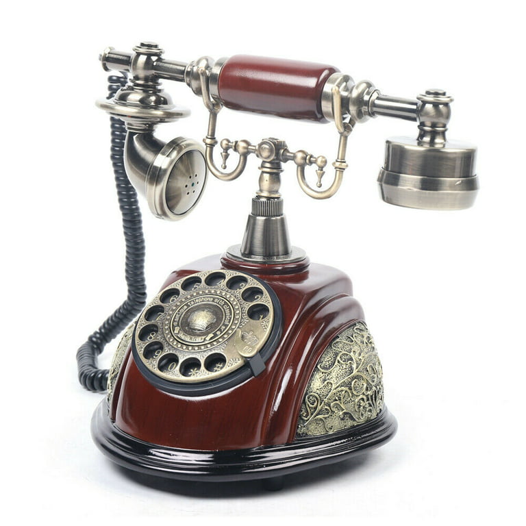 Retro European Style Telephone Vintage Old Fashioned Rotary Dial Phone  Office