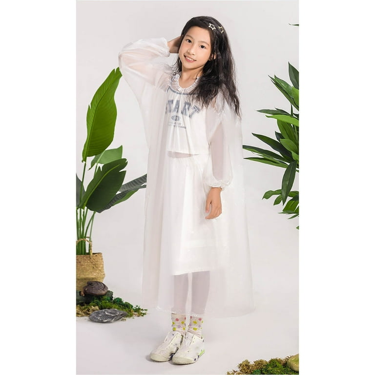 Child Girls Spring Summer Autumn Plain Color Buttoned Thick Poncho