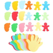 FRCOLOR 27pcs Hand Cutouts Color Paper For Crafts Office Classroom Wall Decorations Handmade Paper Cutouts For Teachers And Kids Colorful Decor Stickers