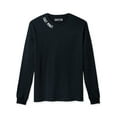 thumbnail image 2 of Daxton Premium EastCoast Men Long Sleeves T Shirt Ultra Soft Medium Weight Cotton, Black Tee White Letters Medium, 2 of 3