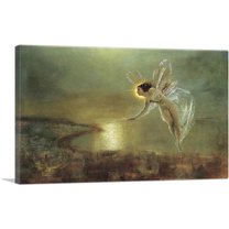 ARTCANVAS Spirit Of The Night 1879 Canvas Art Print by John Atkinson Grimshaw - Size: 12" x 8" (0.75" Deep)