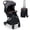 Black+Grey, variant on INFANS Travel Stroller, Lightweight Compact Baby Stroller for Airplane with One-Hand Fold, Multi-Position Recline, Canopy, 4 Wheel Suspension, Storage Basket