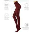 thumbnail image 2 of CALZITALY Opaque Colour Tights | Thick Tights | Microfiber 3D Pantyhose | 80 DEN | M, L, XL | Italian Hosiery |(L, GARNET RED), 2 of 4