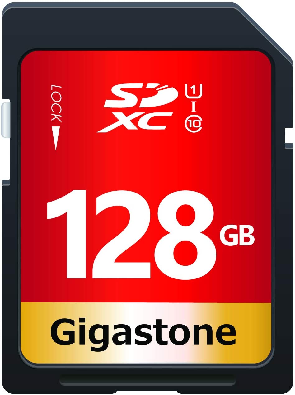 Gigastone 128GB SDXC Card Class 10 UHSI U1 Up to 80MB/s Memory Card