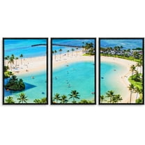 IDEA4WALL 3 Piece Canvas Wall Art Tropical Palm Trees Canvas Prints Framed Wall Art Decor