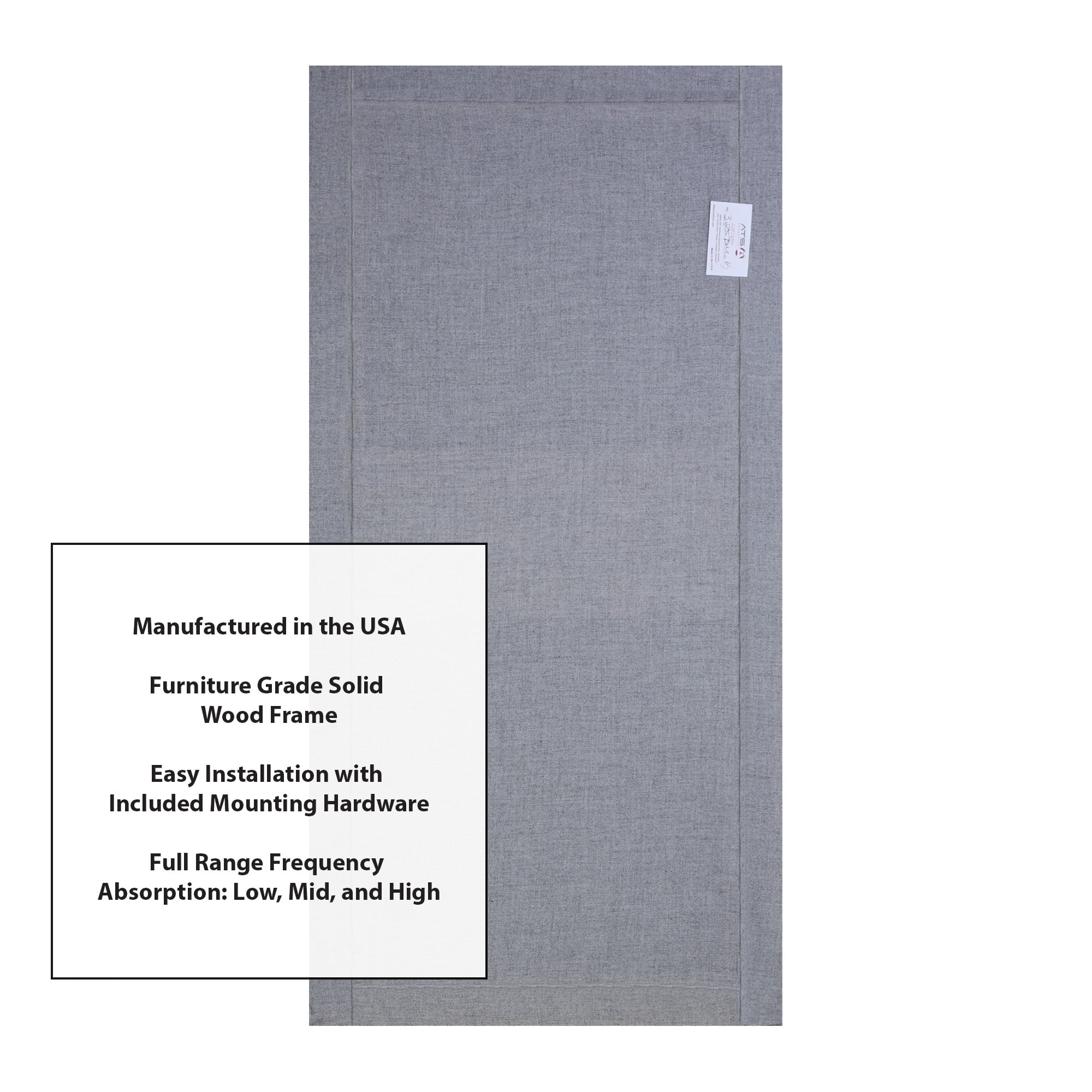 ATS Acoustics Bass Trap Full Range Sound Absorbing Echo Reducing Studio Acoustic Wall Panel 24" x 48" x 4" (Blue Smoke)