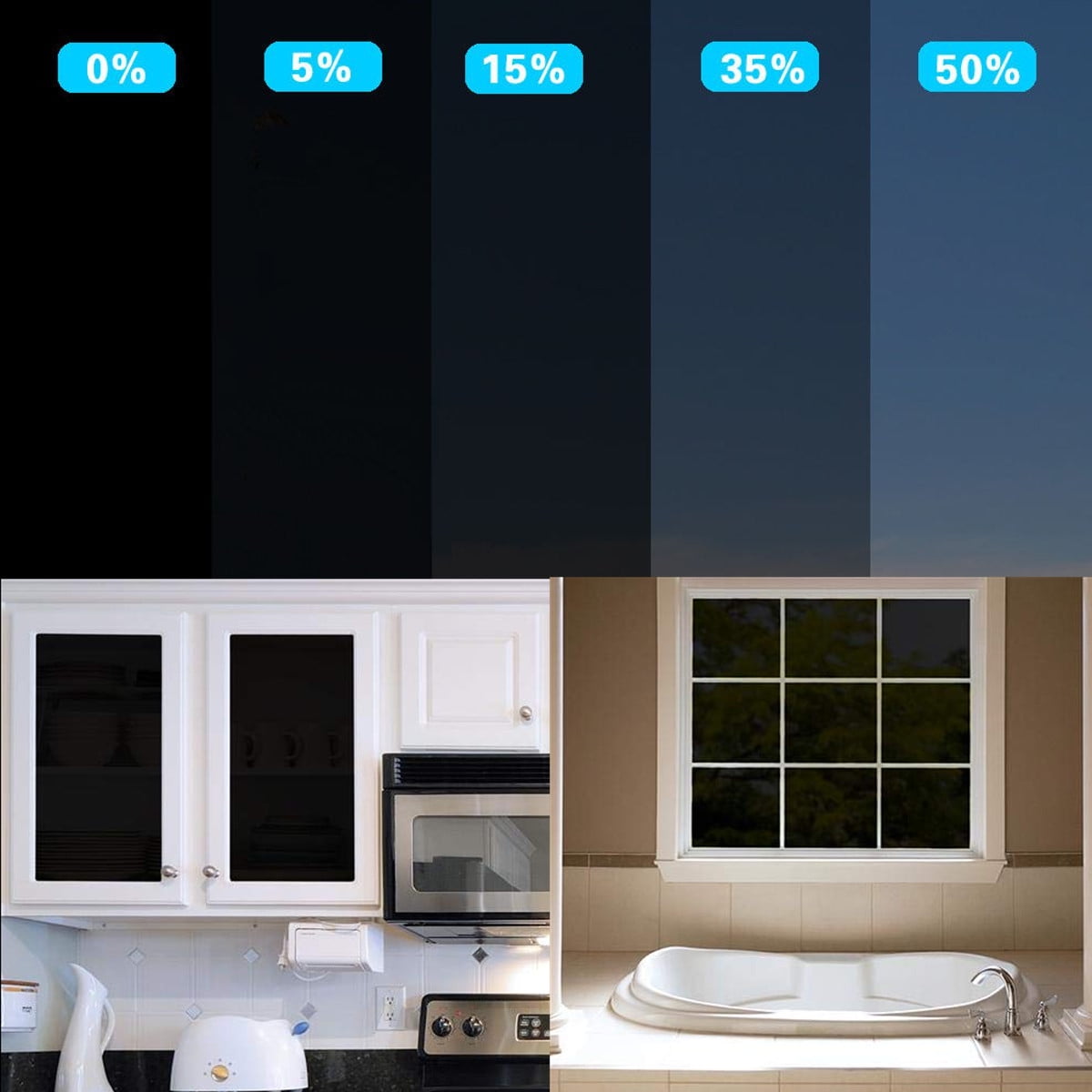 59''X20'' Residential DIY Window Film, No Adhesive Static Decorative