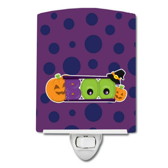 Caroline's Treasures BB8793CNL Halloween Boo Ceramic Night Light, 6x4x3", multicolor