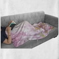 thumbnail image 6 of Rose Soft Flannel Fleece Blanket, Blossoming Spring Flowering Cherry Sakura April Tree Freshness Tenderness, Cozy Plush for Indoor and Outdoor Use, 50" x 60", Rose Yellow and Green, by Ambesonne, 6 of 6