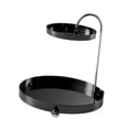 thumbnail image 1 of Estante de almacenamiento de 2 niveles, organizador de cocina con rotación de 360 ​​grados, para encimera y maquillaje Negro, 1 of 9