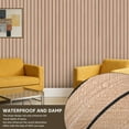 thumbnail image 2 of Peel and Stick PVC Slat Wall Panel, 118" x 15.75" Self Adhesive Faux Oak Wood Grain – 3D Soundproof Wall Panels for Walls & Ceilings, 2 of 7