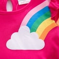 thumbnail image 3 of WIBACKER Toddler Kids Girl's Cotton Cartoon Rainbow Unicorn Dress Short Sleeve Casual Dresses-4T, 3 of 12