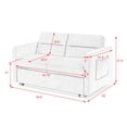 thumbnail image 3 of Holaki 3 in 1 Convertible Sleeper Sofa Bed,54.5-inch Modern Loveseat Couch with Pull-Out Bed,Small Love seat Sofa Bed with Reclining Backrest & Side Pocket for Living Room,Beige, 3 of 8