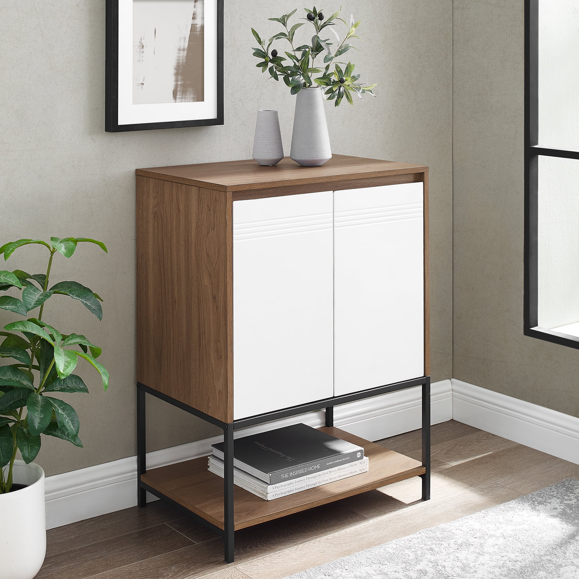 Manor Park Norris Modern 2Door White/English Oak Accent