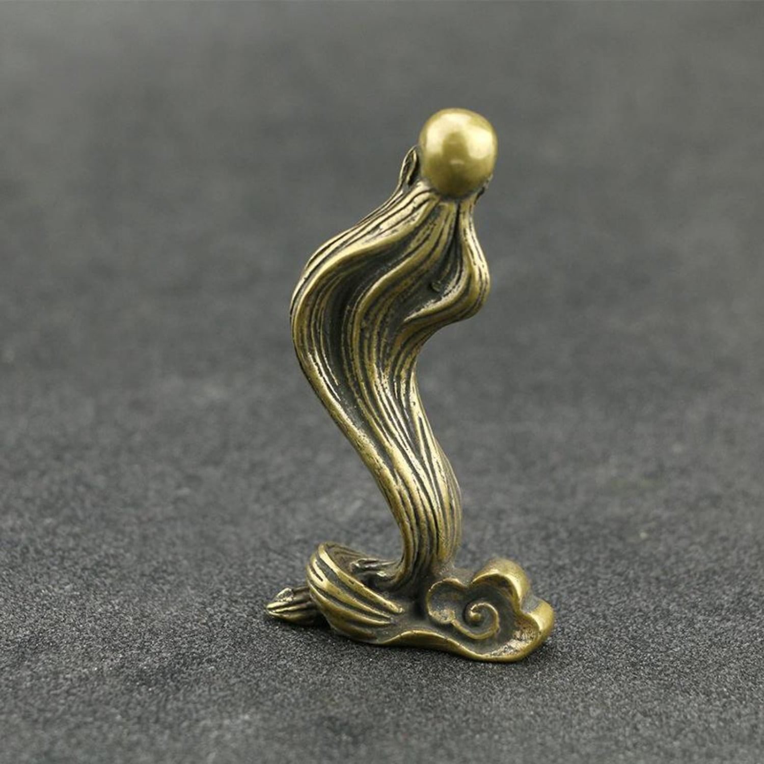 Solid Brass Desk Sculpture Handcrafted Zen-Inspired Incense Holder Home Decor Metal Artwork