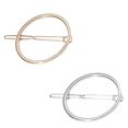 thumbnail image 1 of LASSUM 2 pinzas para el pelo minimalistas y delicadas, geométricas, redondas, de metal, para mujeres y niñas en cualquier ocasión (oro y plata), 1 of 5