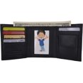 thumbnail image 7 of MARSHAL Kids Slim Compact ID and Coin Pocket Genuine Leather Trifold Wallet for Boys Black, 7 of 7