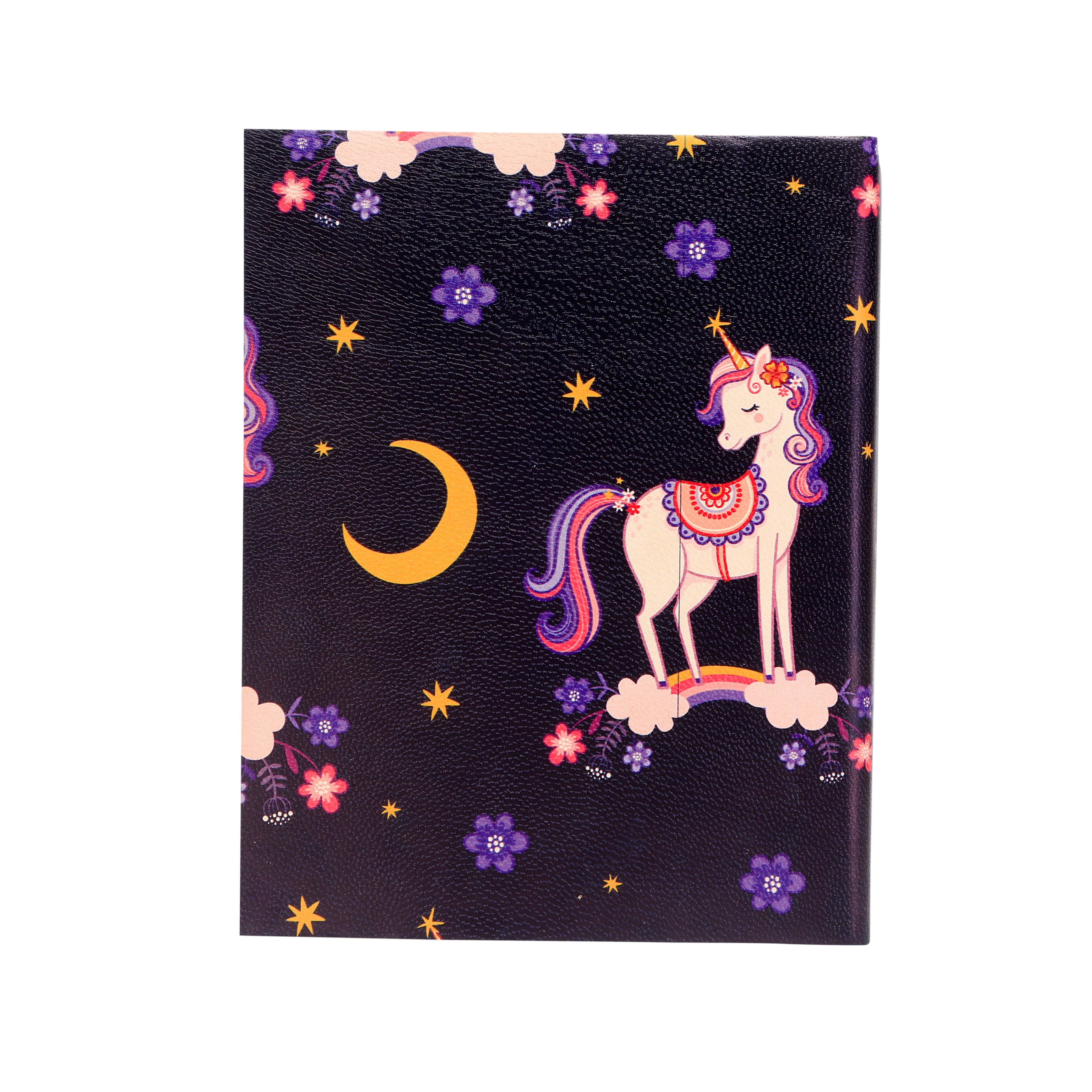 Leather Journal Writing Notebook Unicorn Theme