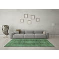 thumbnail image 3 of Ahgly Company Indoor Square Abstract Light Blue Modern Area Rugs, 5' Square, 3 of 4