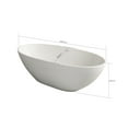 thumbnail image 7 of Mew 65" Solid Surface Freestanding Soaking Bathtub - Matte White, 7 of 7