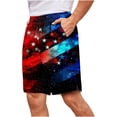 thumbnail image 5 of Fewfanhot Men's American Flag Print Casual Shorts, Patriotic Stripe Quick-Dry Summer Board Shorts with Pockets, S-3XL, 5 of 6
