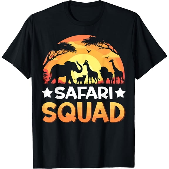 Playful Comfort Tee - Safari Squad Safari Animals Sunset Wildlife Matching Zoo T-Shirt