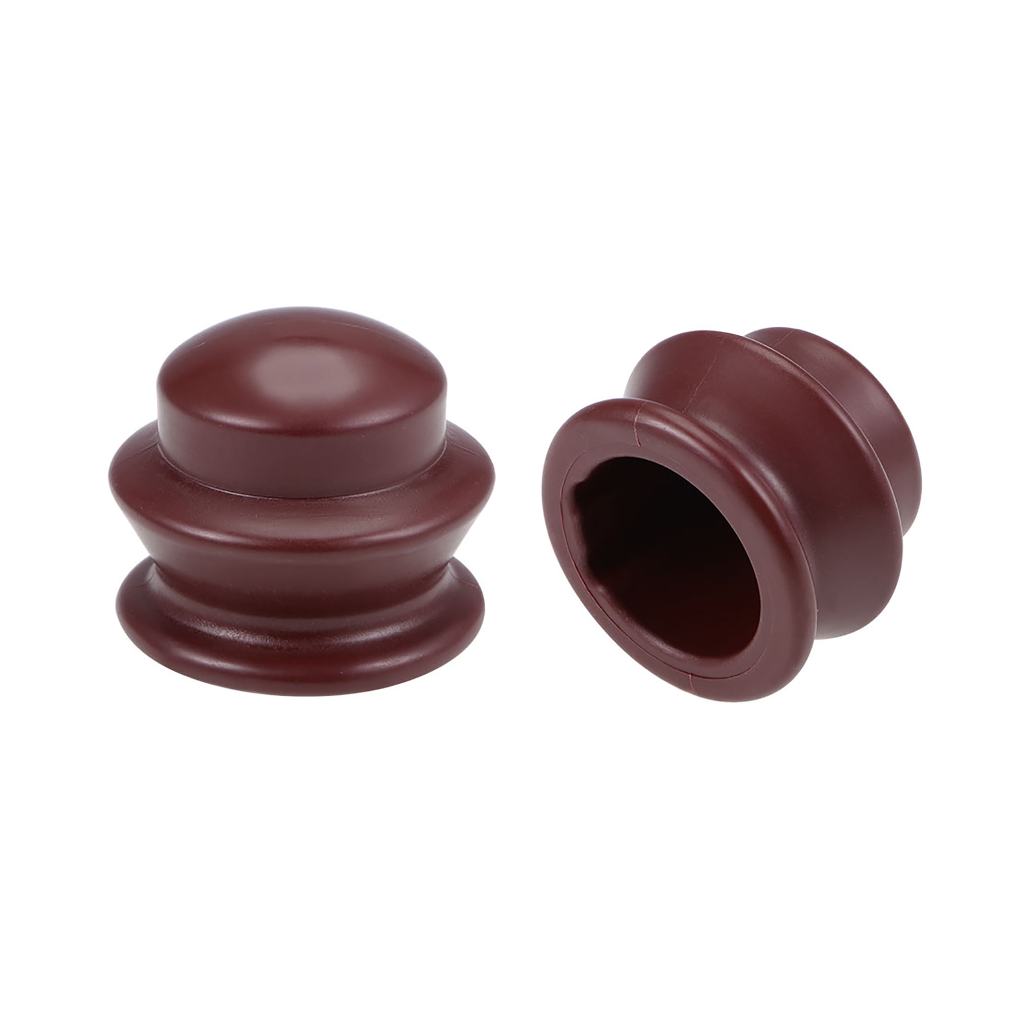 Curtain Rod Finial Plastic Cap End for 28mm Drapery Poles Red 37mm x 43mm 8pcs