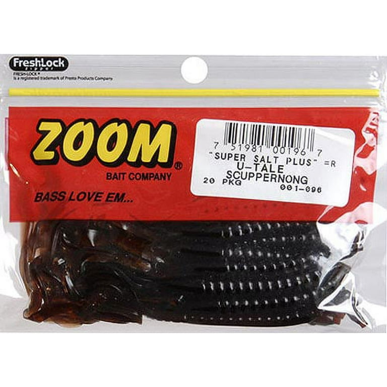 Zoom Bait U-Tail Worm, 6-3/4 In., Soft Baits