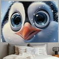 thumbnail image 2 of Orinice Penguin Snowflake Tapestry Wall Hanging Unique Style Graphic Tapestries for Home Wall Decor Art Living Room Bedroom Dorm 50x40inch, 2 of 6