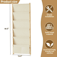 thumbnail image 5 of Wood 6-Tier Wall Mounted Kids Bookshelf – Floating Book Shelf For Kids Rooms,Nursery & Classroom, Hanging Bookcase Organizer For Books, Toddler Book Shelf, Montessori Bookshelf, Nursery Shelves, 5 of 7