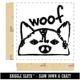 thumbnail image 2 of Husky Face Dog Woof Sketch Self-Inking Rubber Stamp Ink Stamper - Green Ink - Small 1 Inch, 2 of 7