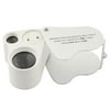 4X 2 Light Pocket Double Magnifying Jewelry Eye Loupe Magnifier