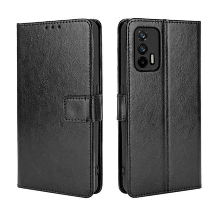 Flip Case for Realme GT 5G All-in-One Wallet Multifunctional Folio Flip Cover with Card Holder and Detachable Wrist Strap