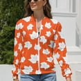 thumbnail image 4 of Jackets for Wome Zip Up Long Sleeve, Bright Autumn Leaves Charm Lightweight Womens Bomber Jacket Fashion Clothes Fall Outfits for Women 2024 Fall Coat, 4 of 5