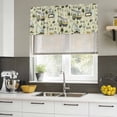 thumbnail image 4 of 2 Pack Valances for Window, Cartoon Tractor Short Curtains for Kitchen Bedroom Living Room, Cute Green Digger Shovel Truck Rustic Rod Pocket Small Window Treatment Valance Drapes 42 x 18 Inch, 4 of 8