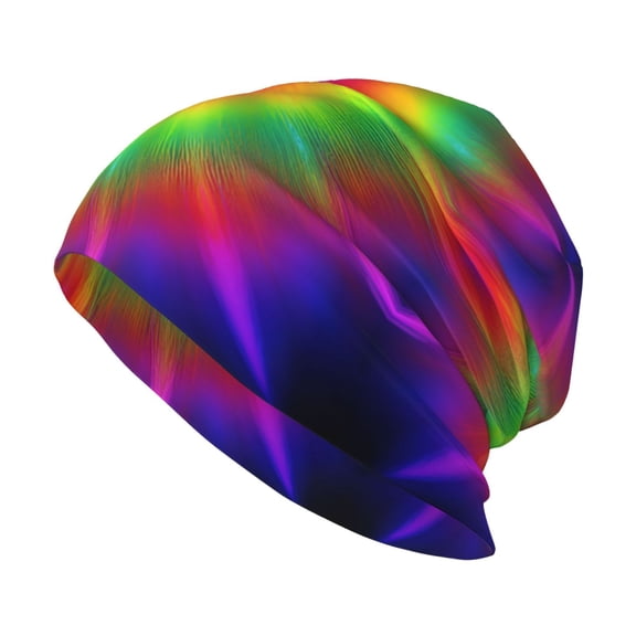 Men Women Beanie Skull Cap Tye Dye Patterns Slouchy Beanie Hat For Outdoor Running Work
