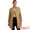 Khaki, variant on DARING DIVA Women's Stand Collar Long Sleeve Belted Pearl Button Midi Coat Khaki XS