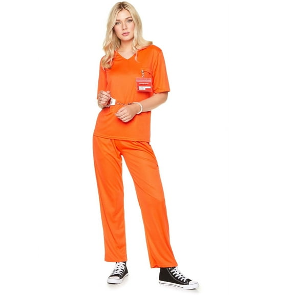 Correctional Facility Prisoner Jumpsuit Women's Costume X-Large 18-20
