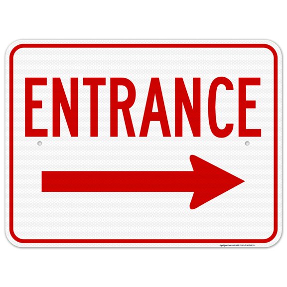 Right Arrow Entrance Sign,